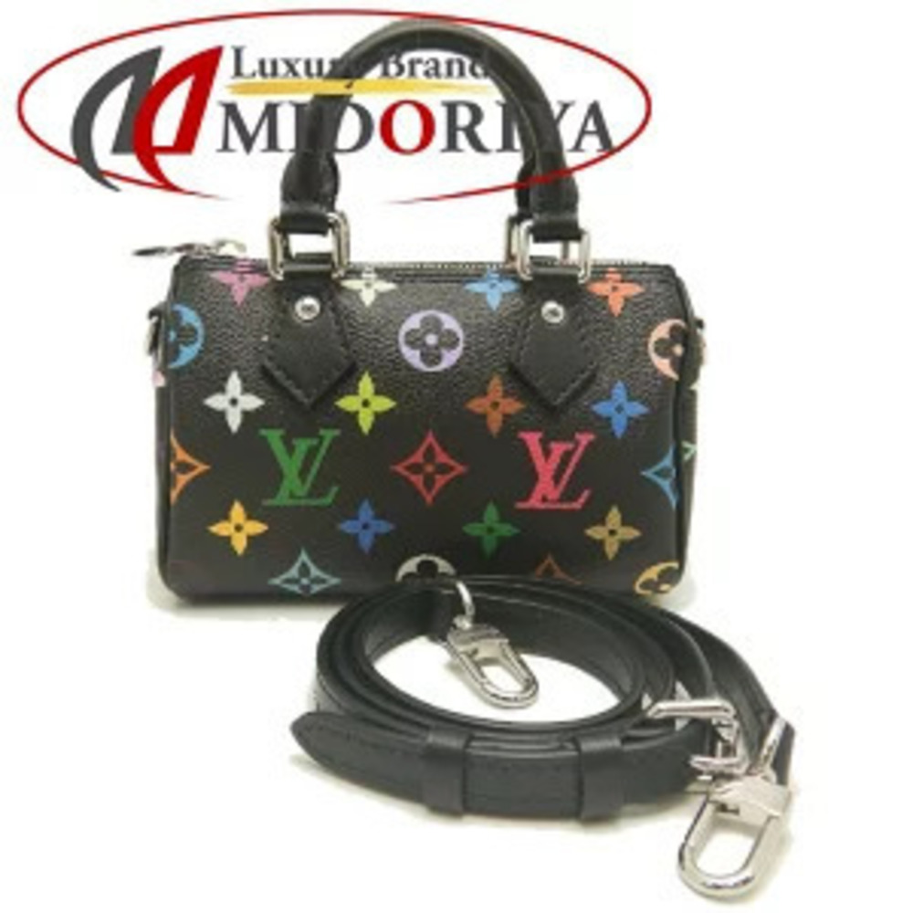 Louis Vuitton Multicolor LVx Speedy Top Handle Bag Leather Noir Black